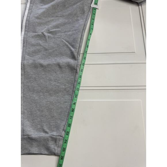 Adidas Climalite Track Pants Jogging Running Men’s Medium Striped Gray White - Picture 3 of 7